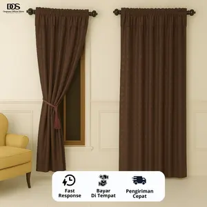 DRAPEZA - Gorden Jendela Model Serut Motif Embos Ukuran 80cmx160cm