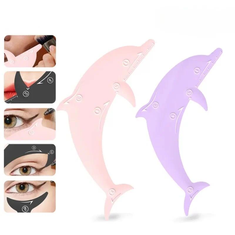 Plantilla de Silicona para Maquillaje de Ojos, Estampado para Delineado y Sombras