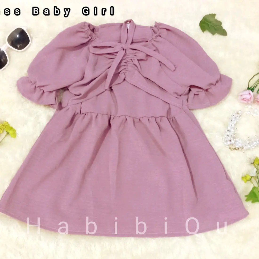 DRES BAYI ANAK PEREMPUAN TALI 0-3 TAHUN CRINGKLE