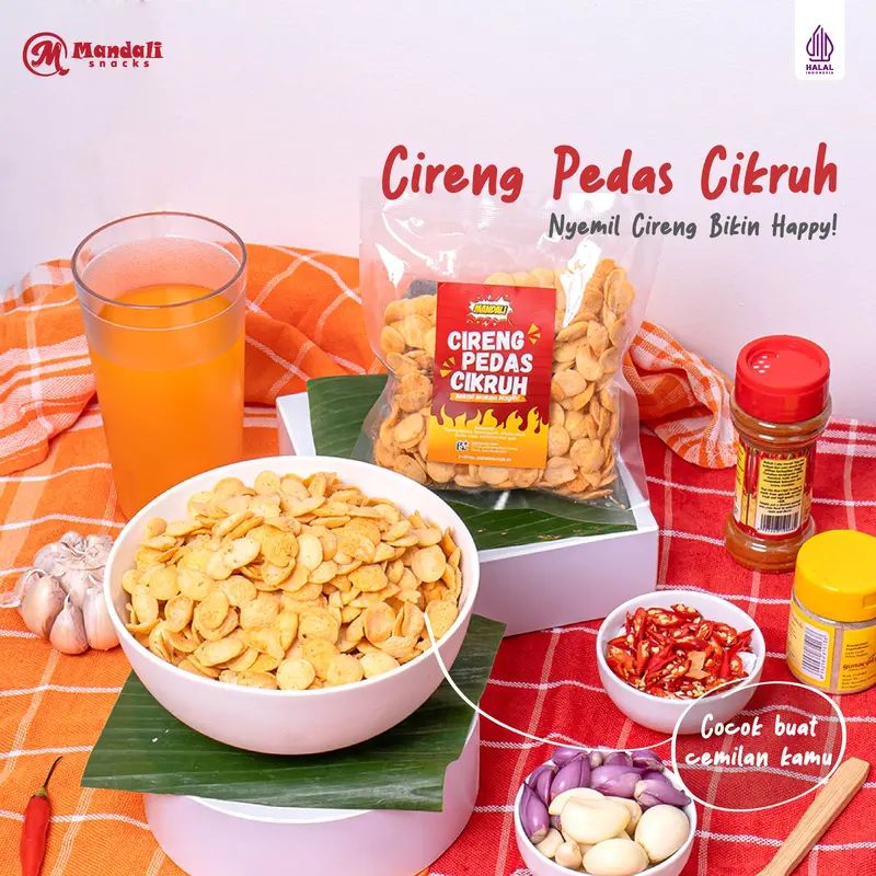 KERIPIK CIRENG PEDAS MANDALI 100GR CIKRUH NAGIH 1