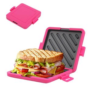 注目 電子レンジ対応のクイック朝食用トレー付きサンドイッチ・パン焼き器／パニーニオーブン、ノンスティック加工。シンプルでファッショナブルなキッチン調理ツール。人気商品
