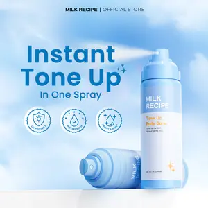 Milk Recipe Instant Tone Up Spray - mencerahkan kaki dan tangan cerah UV Cream  Semprot brightening pemutih tangan dan kaki