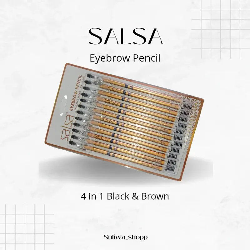 Pensil Alis SALSA Waterproof, Isi 2 Warna - Model Eyebrow - Pencil 0