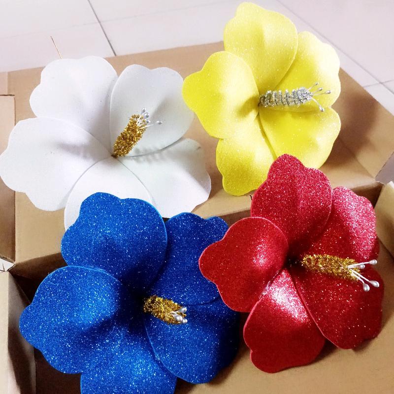 Bunga Raya Color Merdeka Bunga raya merdeka/kebangsaan aksesori 1set(4colours) size 4.5inchi ...