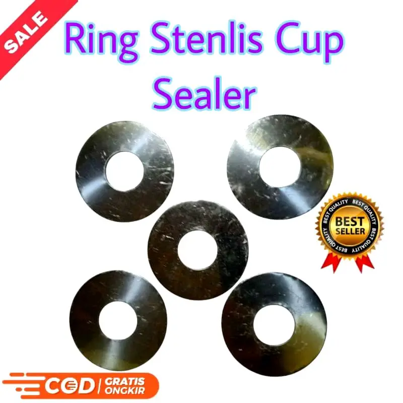 Ring Tipis Stainless Steel 4pcs - Cocok untuk Bentuk Segitiga/Bulat - Vacuum 0