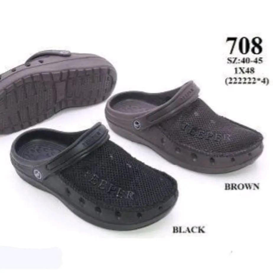 SANDAL KODOK SANDAL BAIM PRIA TEEPER BAHAN EVA RUBER WARNA HITAM DAN COKLAT UKURAN 40-45