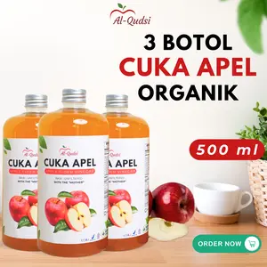 Promo 3 Botol Cuka Apel Al Qudsi  Cider Vinegar With Mother