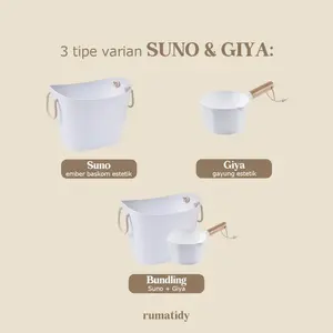 NEW BUNDLING BASKOM + GAYUNG PUTIH ESTETIK NORDIC STYLE MEWAH MULTIFUNGSI PERALATAN KAMAR MANDI TOILET PERLENGKAPAN DAPUR ORI