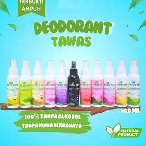 Deodorant Ketifresh Tawas Spray 100ml - Penghilang Bau Badan Alami untuk Pria dan Wanita - Ketiak, Aroma Wangi Segar - Kering