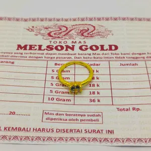 Terlaris!!! Cincin perhiasan wanita model. mata satu perhiasan elegan bahan emasmuda free surat dari toko