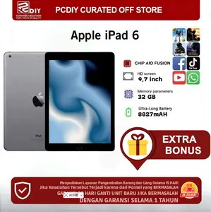 ![Bekas][Resmi Diotorisasi oleh Apple] Apple iPad 6 PROMOTERMURAH Resmi Diotorisasi 32GB 128GB Dengan Tab Holder Case Pen Garansi Tahun