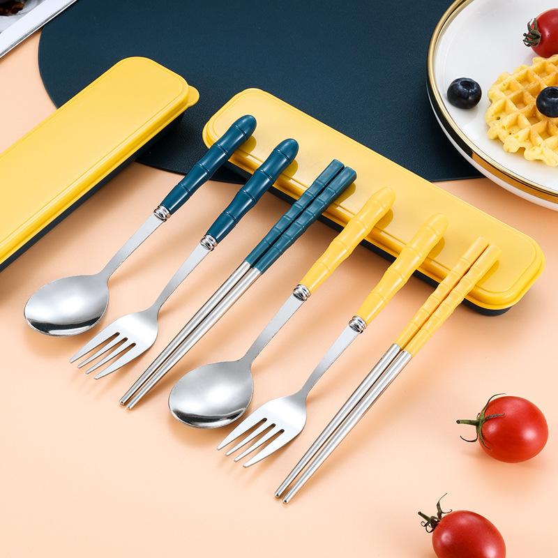 HL0807 Set Sendok Garpu Box Travel Stainless Alat Makan Stainless Food Grade