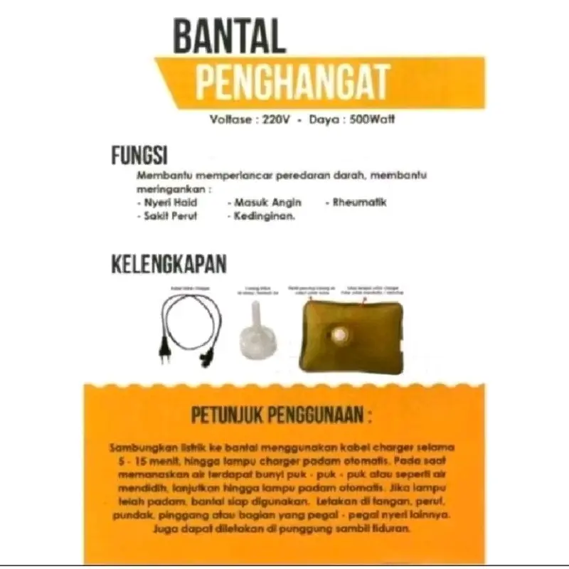 Bantal penghangat terapi, nyeri perut 2