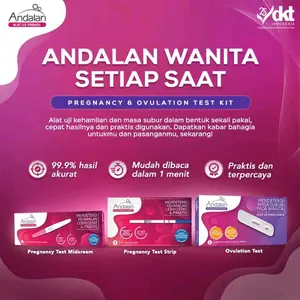 Andalan Test Pack Kehamilan - Alat Uji Kehamilan Akurat & Praktis - Hasil Cepat dalam 1 Menit - 99.9% Akurat - Cocok untuk Rumah - Praktis dan Terpercaya