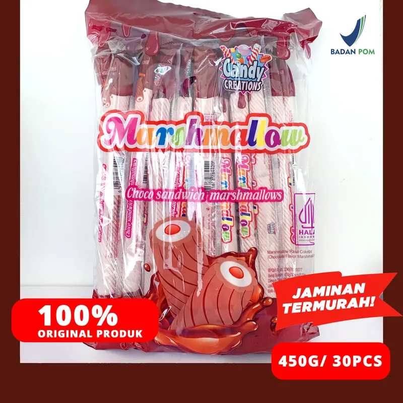 MARSHMALLOW PANJANG CANDY CREATION  30PCS 450G 7