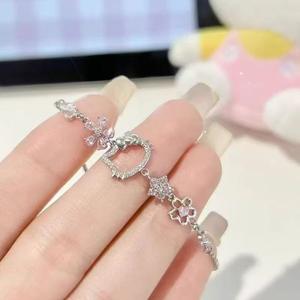 Vòng tay hình mèo dành cho nữ, vòng tay charm，sang trọng và thời trang, món quà tốt nghiệp tuyệt vời dành cho bạn gái.