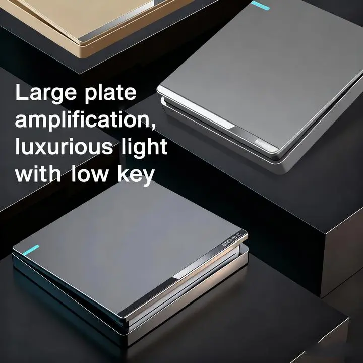 Saklar Lampu Dinding Tipe 86 Lampu Modern Universal Soket Titik Colokan dengan USB Outlet Elektrik Kotak Tembaga Rumah Mewah Abu Emas Sikat Standard Hotel Eropa Saklar Lampu Dinding Tipe 86 Lampu Modern Universal Soket Titik Colokan dengan USB Outlet Elektrik Kotak Tembaga Rumah Mewah Abu Emas Sikat Standard Hotel Eropa