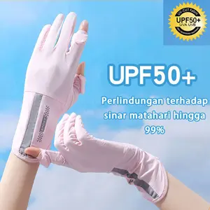 Sarung Tangan Gloves/Sarung Tangan Anti UV Protection Wanita UPF50+ Sarung Tangan Montor Motor Wanita
