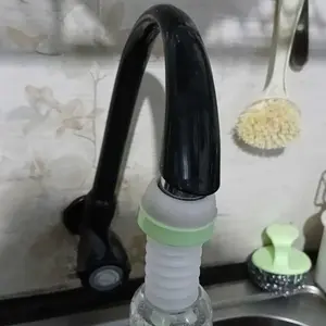 FTA Keran Dapur Angsa Hitam PVC MURAH Mewah Cuci Piring Wastafel Kamar mandi Dapur 27cm x 18cm Filter Air Tahan Karat Elegan Modern