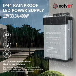 Power Supply Adaptor Outdoor /INdoor  Rainproof Waterproof 400W 12V 33.3A Tahan Air Harga Promo cctv21