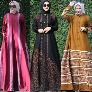 gamis twill ori terbaru best seller fashion muslim size s.m.l.xl.xxl full kancing