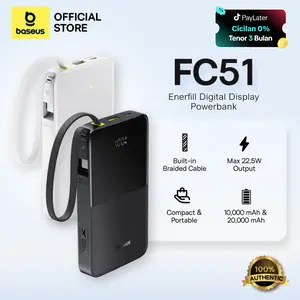 [FREE CABLE] Baseus Power Bank EnerFill FC51 22,5W 10000mAh Bipow2 Pro Fast Charging Powerbank Type-C