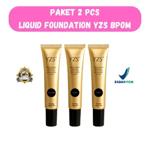 ( PAKET 2PCS ) YZS Liquid Foundation Waterproof BPOM - Full Coveraged Moisturizing Base Makeup Foundation