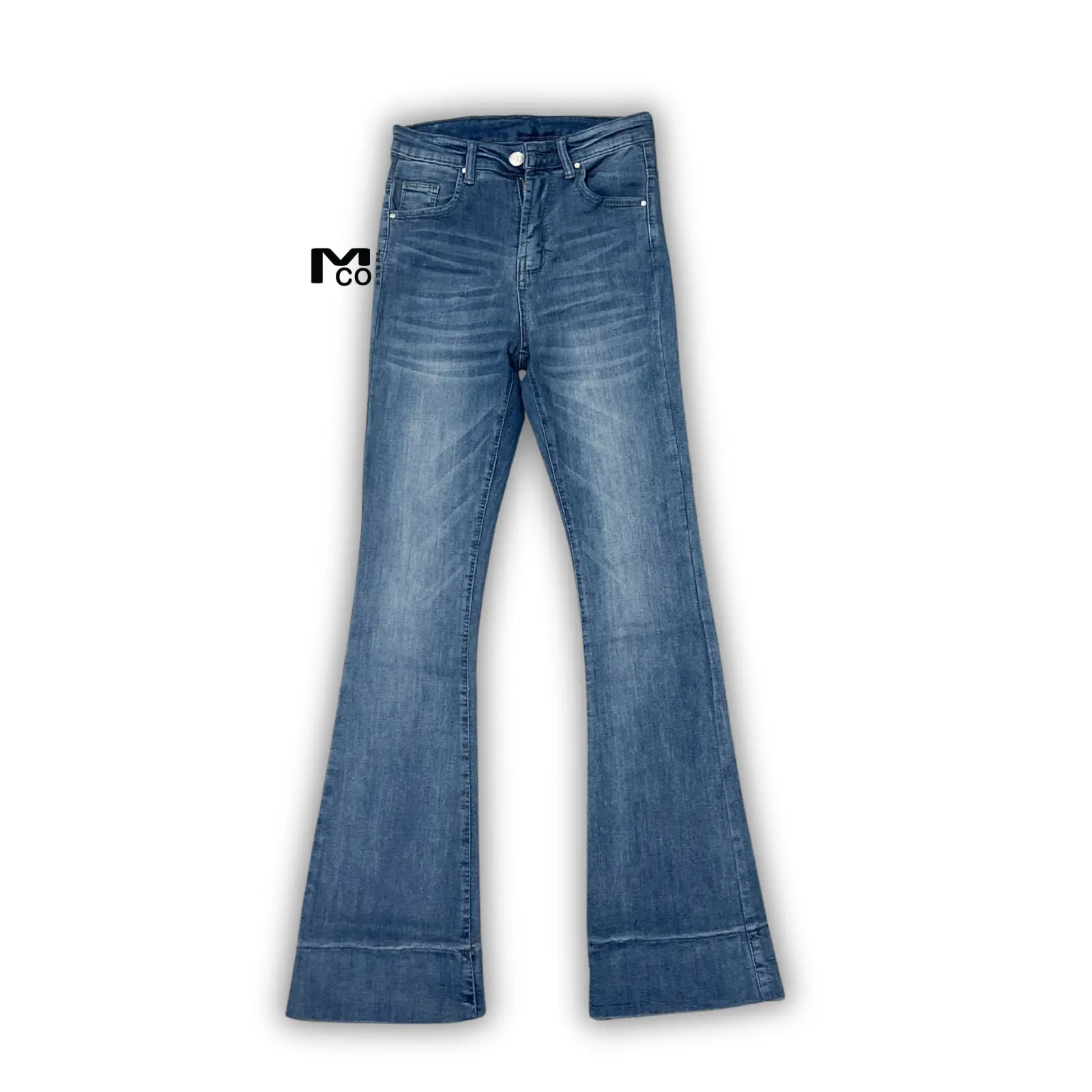 MCOJEANS - Jeans 138 - Celana Cutbray Jeans Wanita / Monica Cutbray Kaki Tebal / Celana Highwaist Panjang Streatch