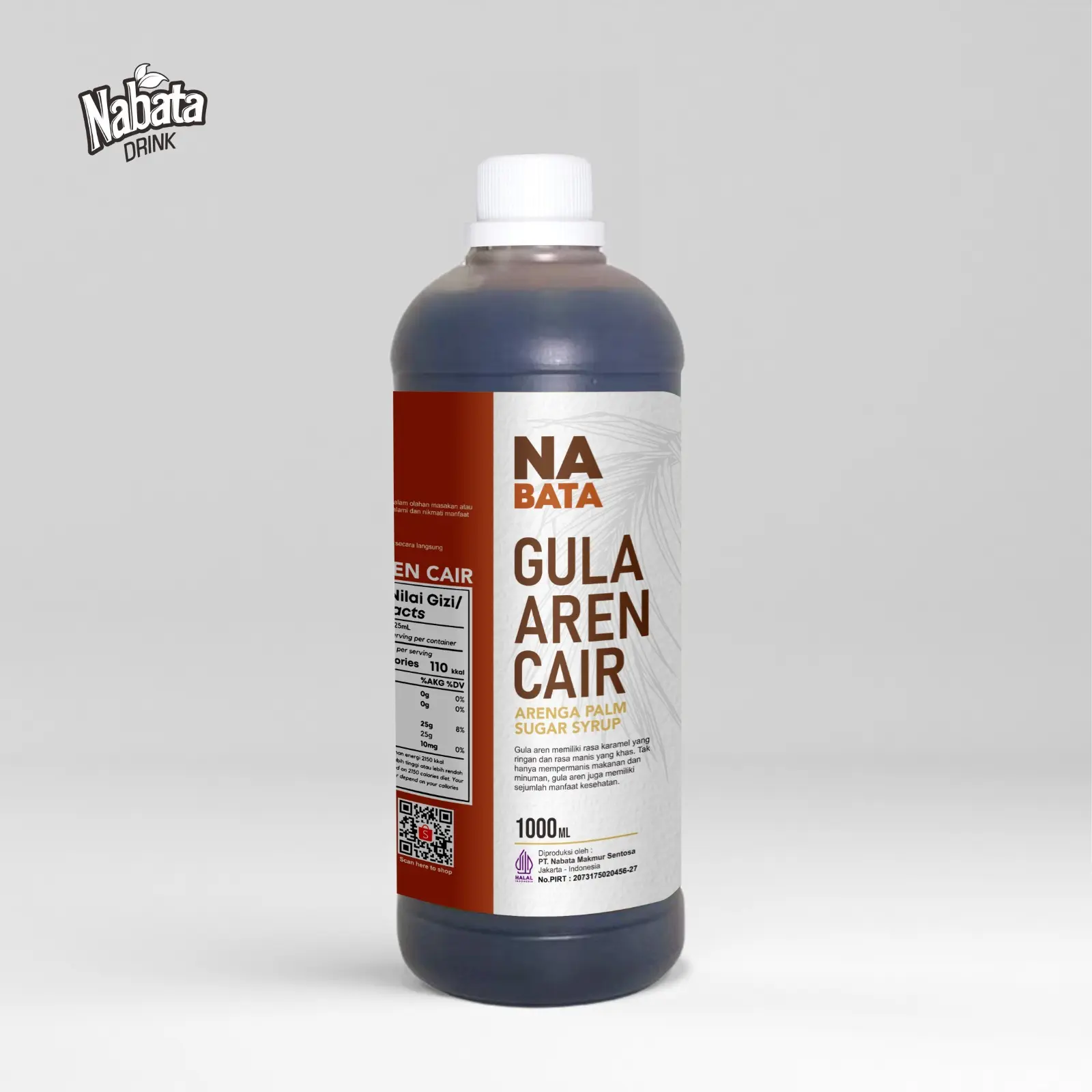 Nabata Drink Gula Aren Cair 1000 Ml | Nabata Food Organik Palm Sugar
