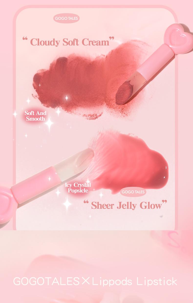 Product Introduction of [BPOM]GOGO TALES LipPods Lipstik Cloud Sense Dual Colour Lipcream Lip Matte Velvet Lipstick Lip Tint Anak Sekolah Make Up Lip Gloss Bibir GT621 4