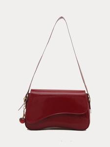 Bolsa de hombro de tela PU para mujer, bolso de mano sencillo y versátil, cierre magnético, ideal para oficina, escuela, trabajo, negocios, viaje