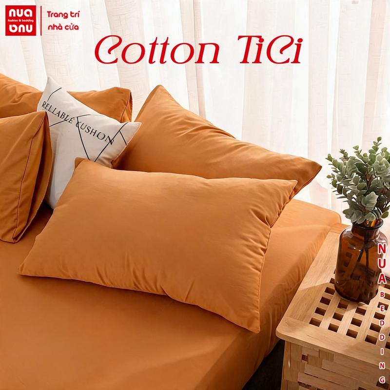 Áo Gối Cotton Tici Mềm Mịn, Bao Gối Nằm Nhiều Kích Thước 35x50 45x65 50x70