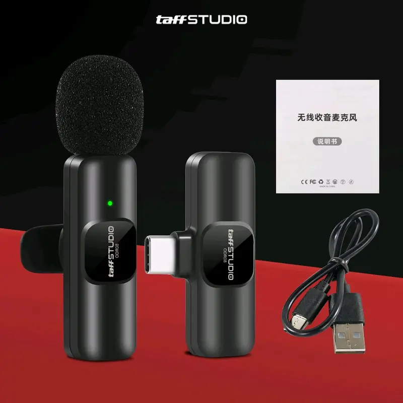 TaffStudio Mikrofon Wireless Lavalier Portable USB Type C 6