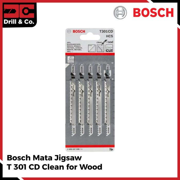 Gambar BOSCH Mata Gergaji Jigsaw T 301 CD For Wood - Mata Gergaji dari Drill&Co Kota Administrasi Jakarta Barat Tokopedia