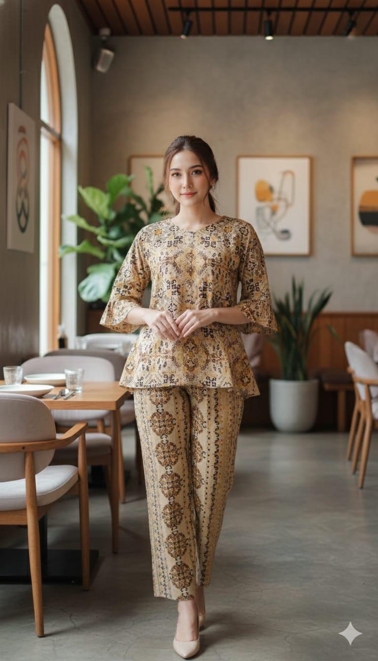One Set Keisya Bahan Rayon Premium Lengan 7/8 Setelan Terbaru Kekinian