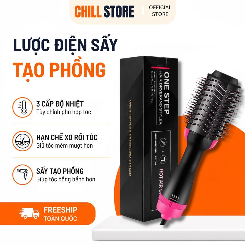 Máy sấy tóc đa năng- Lược điện máy sấy tóc 3 trong 1 chải thẳng tóc, máy tạo kiểu tóc