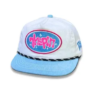 DISKON 50% Topi Ropehat Corduroy Hinoto Pastel / MRDM Broken White Navy Thisplan