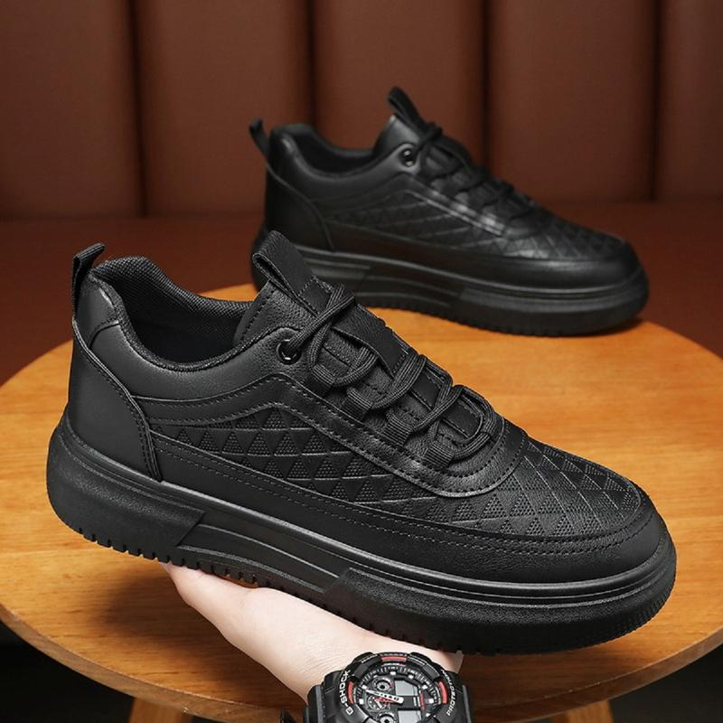 Giày nam - Giày sneaker nam da Pu màu đen trắng trẻ trung năng động Y3 Shoes Đế Bằng