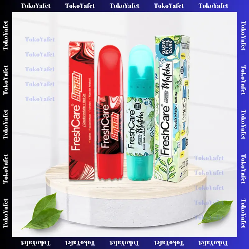 FRESHCARE SMASH Double Inhaler + Roll On 4 in 1 Viral Original Asli Termurah Terpopuler, Ada Tali / Lanyard Freshcare SMASH juga, Tersedia Varian Merah dan Hijau (MATCHA) 0
