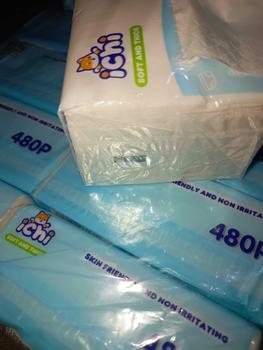 Product Review of 480 sheets Tissue 1pack(8pcs) ICHI Organic Facial Tissue Paper towel 3 ply ichi wood taste series tissue Napkin from 𝗦**𝗚 1