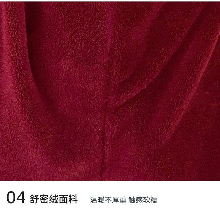 Product Introduction of Strawberry Bear One-Piece Coral Velvet Pajamas Female Stylish Simple and Versatile Flannel Cute Cartoon Student Can Be Outerwear Homewear 12
