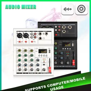 Mixer Mini Mixer Mendukung Bluetooth/MP3/USB Playback Audio Mixing Recording Device SOUNDCARD
