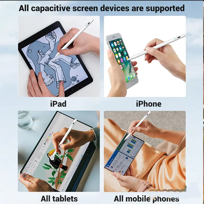 GOOPODOS Stylus Pen Universal Compatible foriPad Samsung Huawei Xiaomi lOS /Android TabletPencil Stilus/Active Stylus Pen /Rechargeable Power SavingFast Charging 7