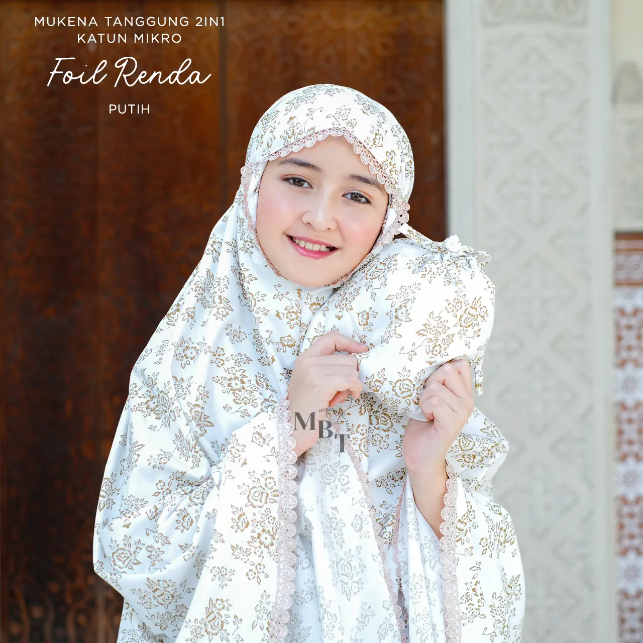 MUKENA BALI TASIK - MUKENA TANGGUNG & DEWASA 2 IN 1 KATUN MIKRO FOIL RENDA