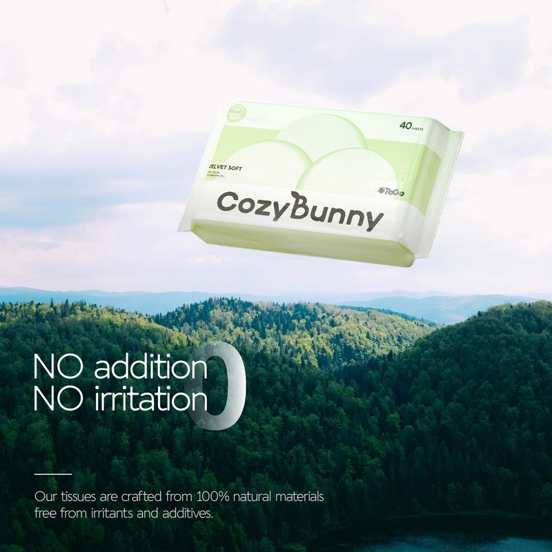Product Introduction of CozyBunny Blissful Experience Box, Velvet Soft Lotion Facial Tissues, Velvet Soft Lotion Antibacterial Facial Tissues (Total 24 Packs- 1600 Sheets; 4Ply) (with less than $1 per pack) 9