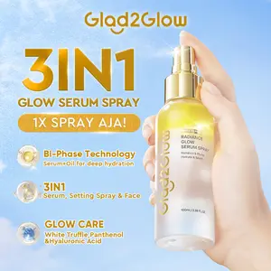 [BPOM] Glad2Glow GLOW SERUM SPRAY 100ml RADIANCE Serum Oil Bi-Phase dengan White Truffle Panthenol Kabut Wajah Glass Skin Mist Melembabkan Menenangkan Kulit Kering Kusam Face Mist Hydrating Booster Glowing Tahan Lama Skincare Serum Spray Wajah