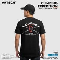 Gambar AVTECH - T-Shirt Kaos Pria Wanita Lengan Pendek Outdoor Casual Harian Cotton Combed - CLIMBING EXPEDITION Gunung Logo High Sablon - Hitam, L dari Avtech Adventure Technology Kota Administrasi Jakarta Timur 5 Tokopedia