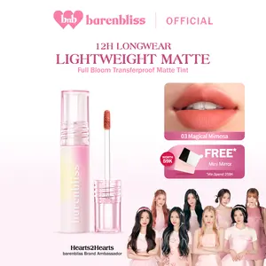 【BEST SELLING】BNB barenbliss Korean Bloomatte Full Bloom Transferproof Matte Tint LONGLAST 12H TRANSFERPROOF | Matte tint ringan, tahan lama hingga 12 jam