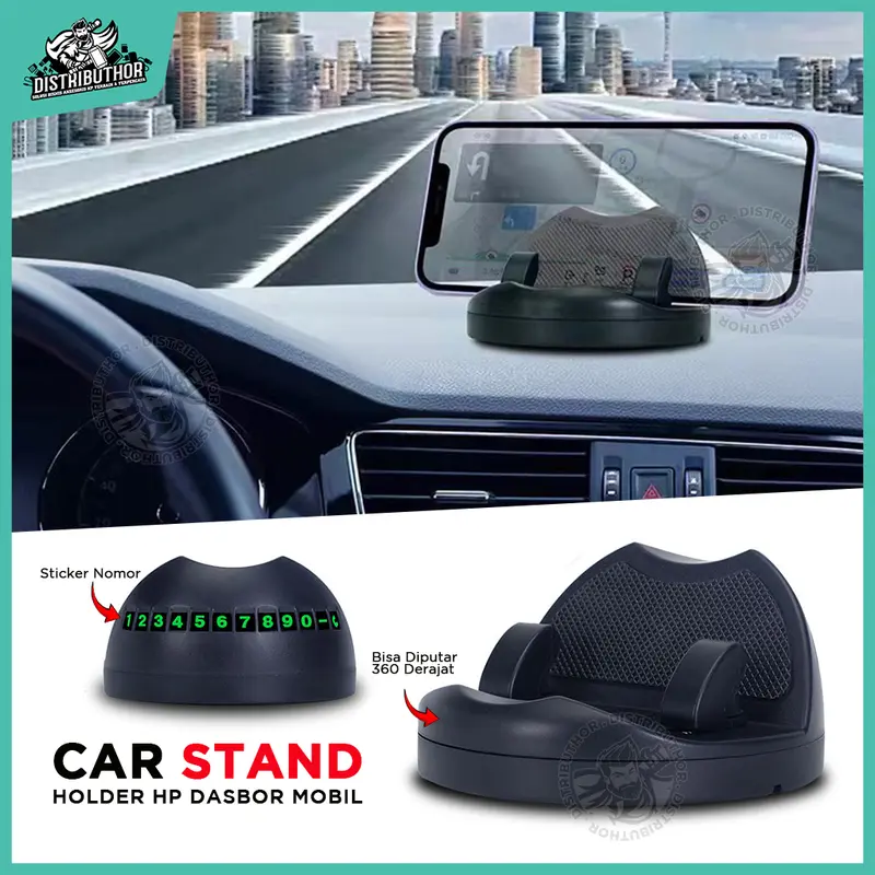 Holder Hp Mobil EG45 Standing Phone Putar 360 Pemasangan di dashboard Car Mount Tempat Dudukan Hp 1
