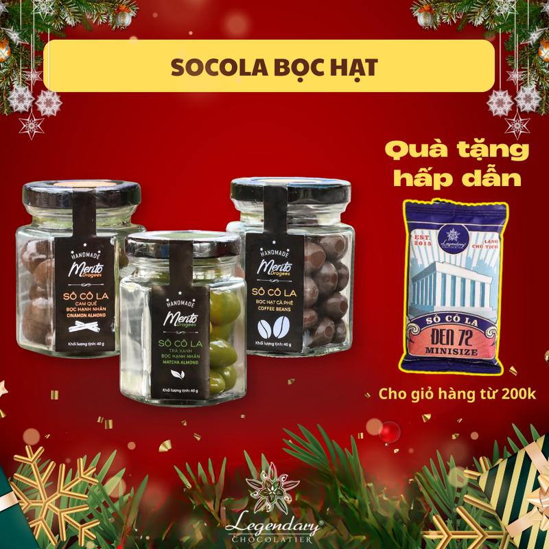  Socola Bọc Hạt Ăn Vặt Merito Dragees - Socola Legendary - Đồ ăn vặt size nhỏ mini 40g mọi lứa tuổi 